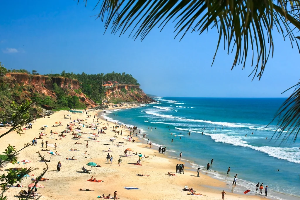 Varkala beach is the most 6 Attractive place in south- वर्कला बीच दक्षिण का सबसे आकर्षक 6 स्थान है।